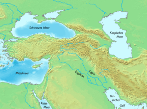 Oblast Mezopotámie kolem řek Eufrat a tigris
